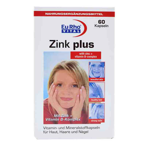 کپسول زینک پلاس (۱۰ میلی گرم) یوروویتال | EuRho Vital Zink plus 10 mg 60 Caps